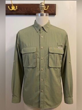 Exofficio Men’s Lightweight Long-Sleeve Fishing Shirt - Olive Green